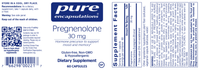 Thumbnail for Pregnenolone 30 mg 60 vcaps * Pure Encapsulations Supplement - Conners Clinic