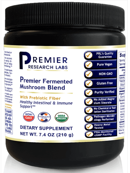 Premier Fermented Mushroom Blend - 7.4 oz Container (powder) Premier Research Labs Supplement - Conners Clinic