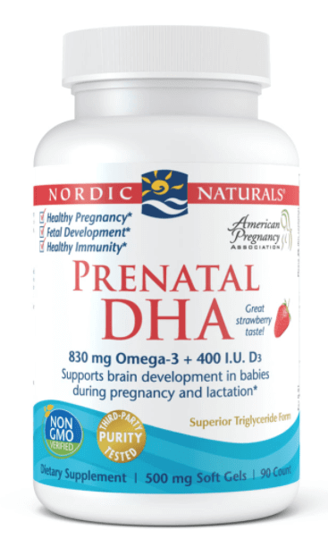 Prenatal DHA - 90 Count Strawberry Softgels Nordic Naturals Supplement - Conners Clinic