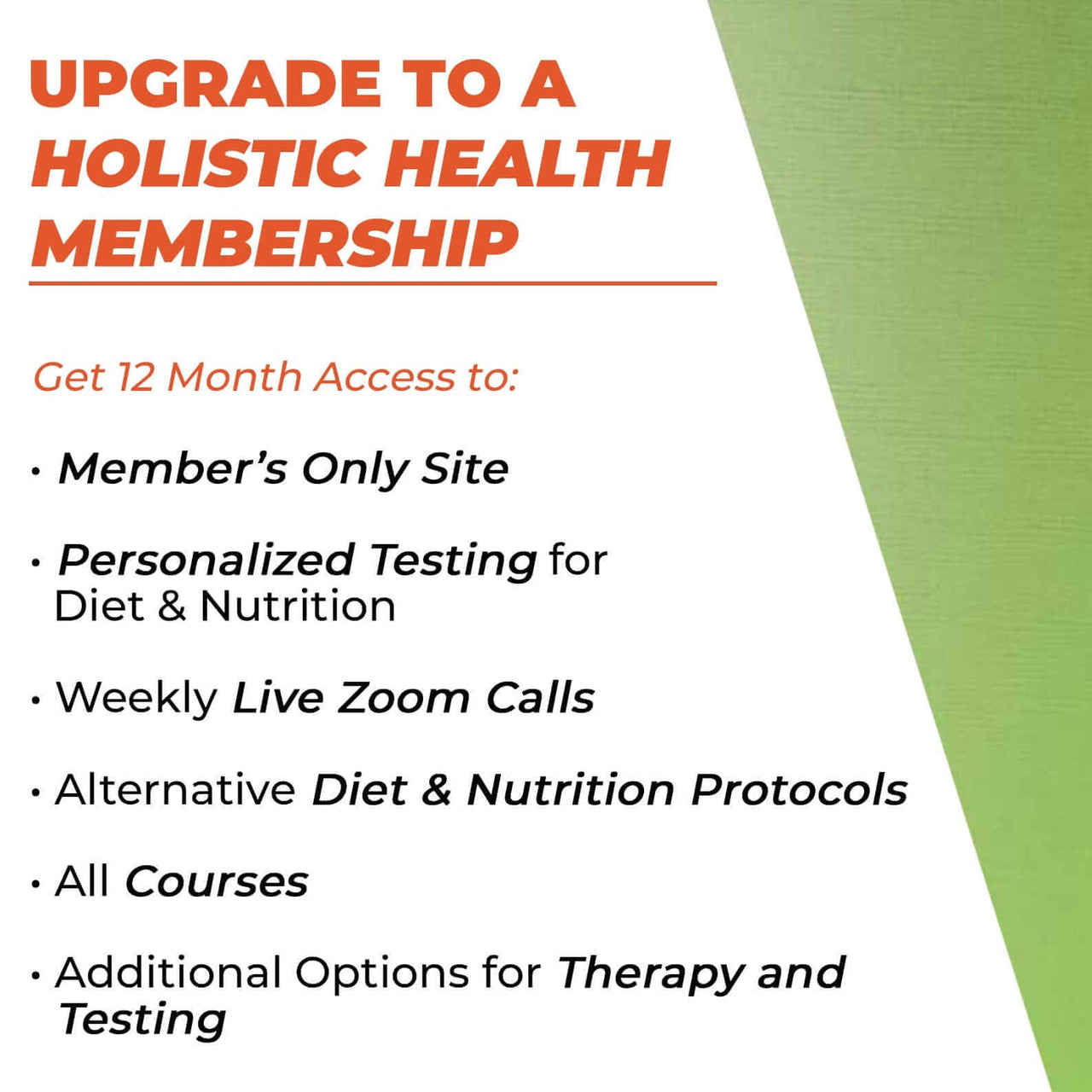 Private Membership Health Coaching Package Conners Clinic Course - Conners Clinic