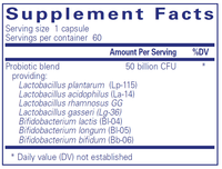 Thumbnail for Probiotic 50B (soy & dairy free) 60 caps * Pure Encapsulations Supplement - Conners Clinic