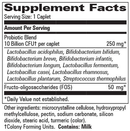 Probiotic Broad Spectrum 30 Caplets Progressive Professional Supplement - Conners Clinic