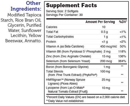 ProstAid+ 60 Softgels Zahler Supplement - Conners Clinic