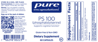 Thumbnail for PS 100 100 mg 60 caps * Pure Encapsulations Supplement - Conners Clinic