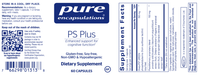 Thumbnail for PS Plus 60 vegcaps * Pure Encapsulations Supplement - Conners Clinic
