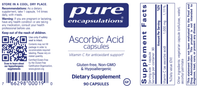 Thumbnail for Pure Ascorbic Acid 90 vcaps * Pure Encapsulations Supplement - Conners Clinic