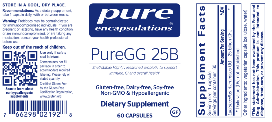 Pure GG 25B 60 vegcaps * Pure Encapsulations Supplement - Conners Clinic