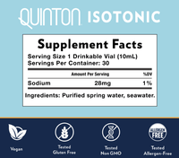 Thumbnail for Quinton Isotonic - Structured Minerals - Liquid Vials Natural Partners Supplement - Conners Clinic