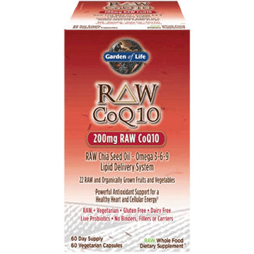 RAW CoQ10 200 mg 60 vegcaps * Garden of Life Supplement - Conners Clinic