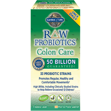 RAW Probiotics Colon Care 30 vcaps * Garden of Life Supplement - Conners Clinic