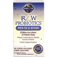 Thumbnail for RAW Probiotics Men 50 & Wiser 90 vcaps * Garden of Life Supplement - Conners Clinic