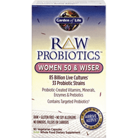 Thumbnail for RAW Probiotics Women 50 & Wiser 90 vcaps Garden of Life Supplement - Conners Clinic