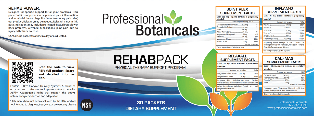 REHAB PACK (30 PACKS) Biotics Research Supplement - Conners Clinic