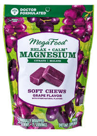 Thumbnail for Relax + Calm Magnesium Grape Flavor 30 Soft Chews Megafood Supplement - Conners Clinic