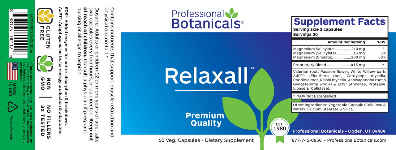 RELAXALL (60T) Biotics Research Supplement - Conners Clinic