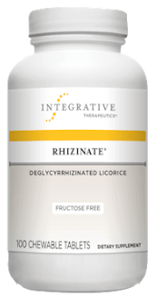 Thumbnail for Rhizinate DGL Fructose Free 100 chewtabs * Integrative Therapeutics Supplement - Conners Clinic