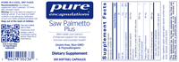 Thumbnail for Saw Palmetto Plus 120 gels * Pure Encapsulations Supplement - Conners Clinic