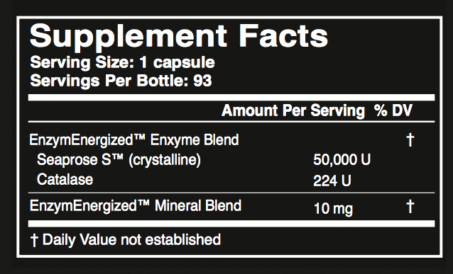 Seaxym Enzymes - 93 caps U.S. Enzymes Supplement - Conners Clinic