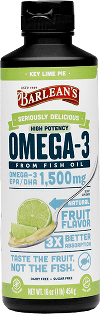 Thumbnail for Seriously Delicious High Potency Omega-3 Key Lime Pie 16 oz Barlean’s Supplement - Conners Clinic