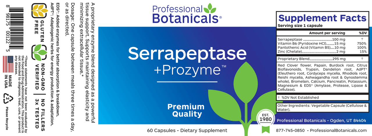 SERRAPEPTASE & PROZYME (60C) Biotics Research Supplement - Conners Clinic