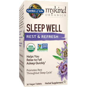 Sleep Well Rest & Refresh, Organic 30 vtabs Garden of Life Supplement - Conners Clinic