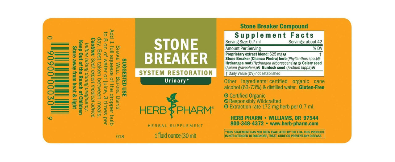 Stone Breaker - 1 oz dropper Herb Pharm Supplement - Conners Clinic