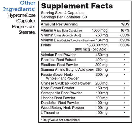 StressMaster 120 Capsules Zahler Supplement - Conners Clinic