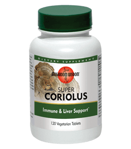 Super Coriolus 120 Tablets Mushroom Wisdom Supplement - Conners Clinic