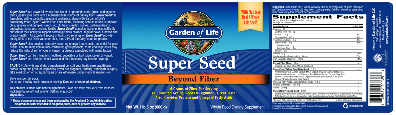 Super Seed 600 g * Garden of Life Supplement - Conners Clinic