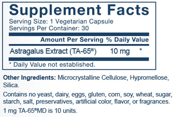 TA-65MD 100 units 30 Capsules T.A. Sciences Supplement - Conners Clinic