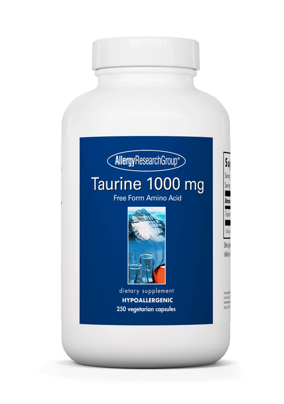 Taurine 1000 mg 250 Capsules Allergy Research Group - Conners Clinic