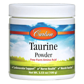 Taurine Powder 31 Servings Carlson Labs Supplement - Conners Clinic