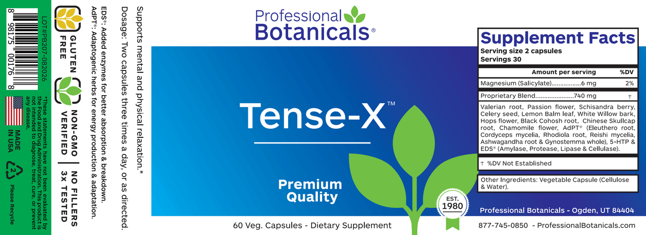 TENSE-X (60C) Biotics Research Supplement - Conners Clinic