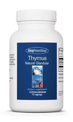 Thymus Natural Glandular 75 Capsules Allergy Research Group Supplement - Conners Clinic