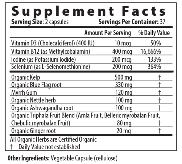 ThyroCare 75 Capsules Restorative Formulations Supplement - Conners Clinic