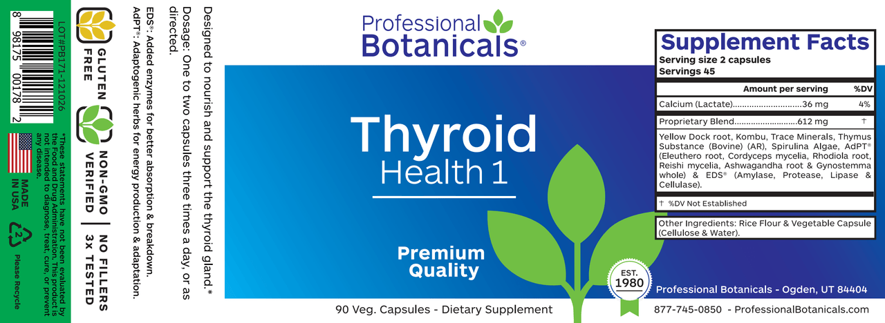 THYROID HEALTH ONE (90C) Biotics Research Supplement - Conners Clinic