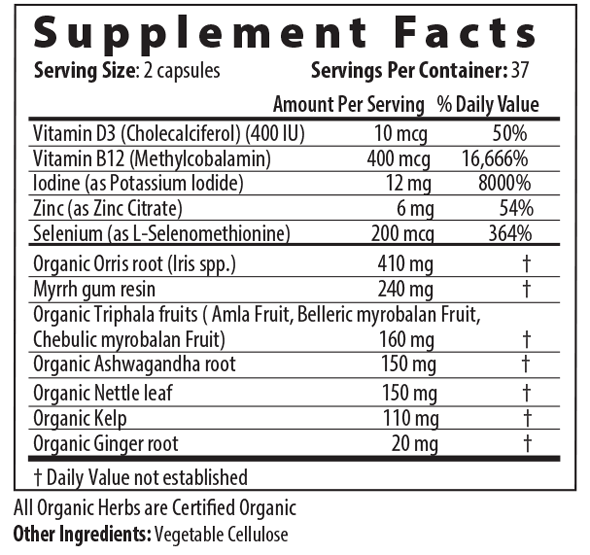 Thyroid Px 75 Capsules Restorative Formulations Supplement - Conners Clinic