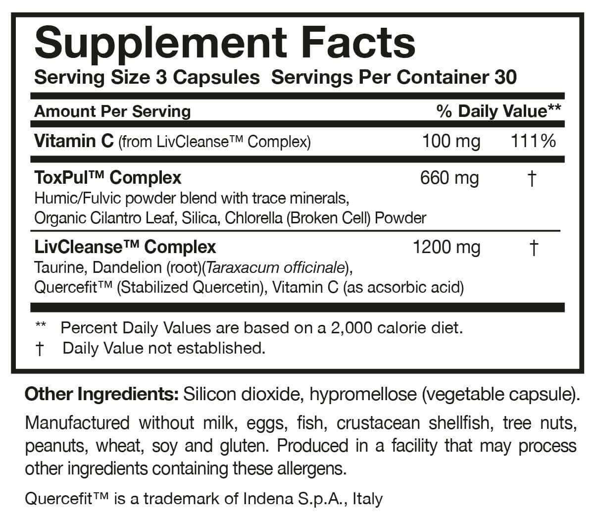 ToxinPul - 90 capsules Researched Nutritionals Supplement - Conners Clinic