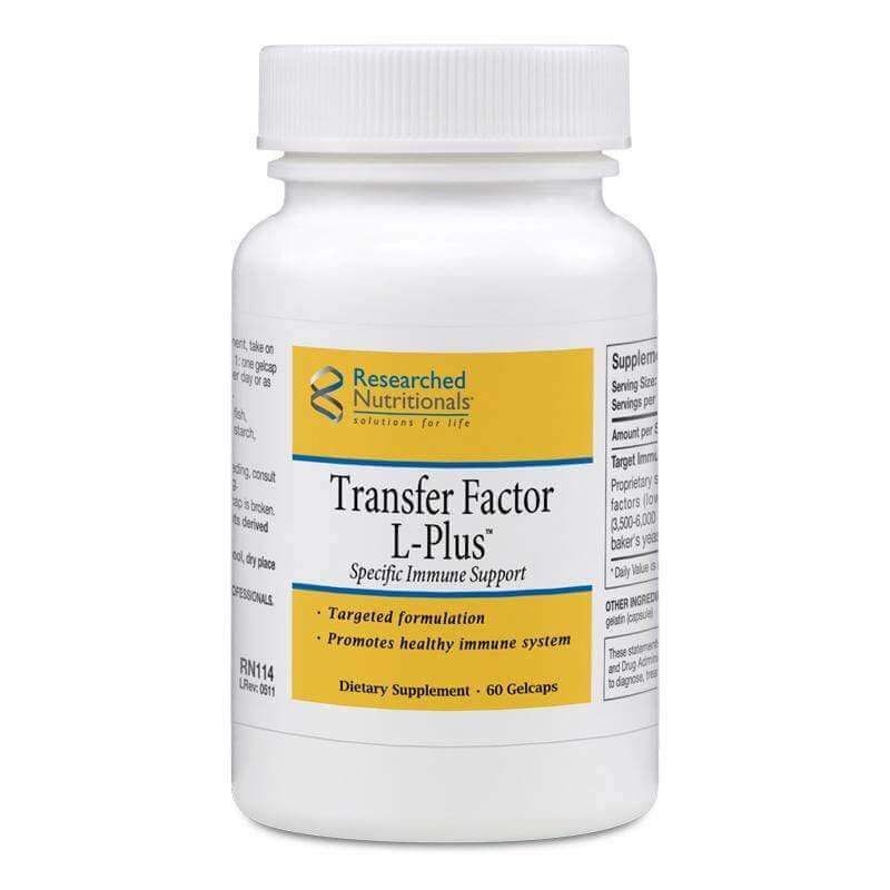 Transfer Factor L-Plus -  60 Capsules Researched Nutritionals Supplement - Conners Clinic