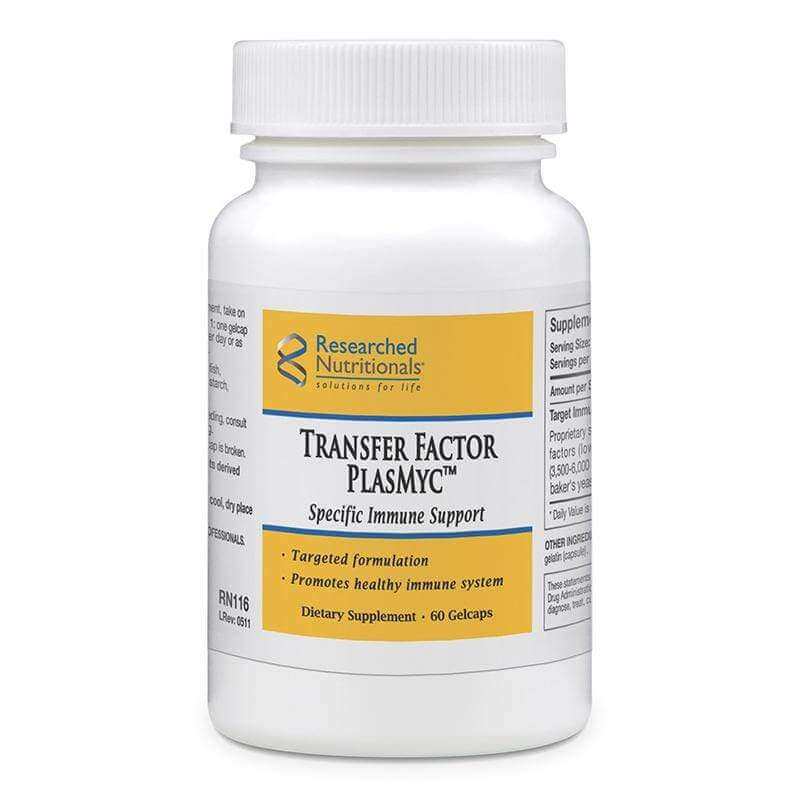 Transfer Factor PlasMyc -  60 Capsules Researched Nutritionals Supplement - Conners Clinic