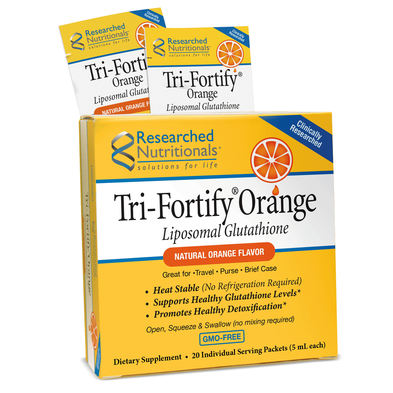 Tri-Fortify® Orange Box of 20 Individual Serving Packets Researched Nutritionals Supplement - Conners Clinic