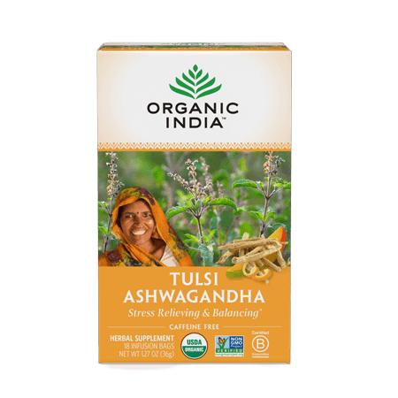 Tulsi Ashwagandha 18 Bags Organic India Supplement - Conners Clinic