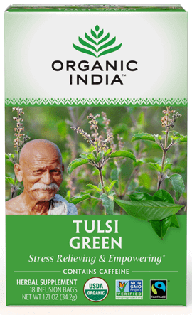 Tulsi Green 18 Bags Organic India Supplement - Conners Clinic