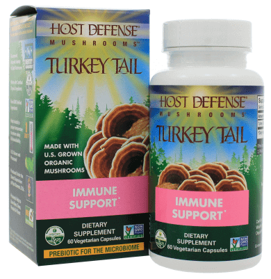 Turkey Tail Mushrooms - 120 Capsules Host Defense Supplement - Conners Clinic