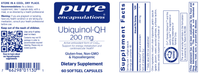Thumbnail for Ubiquinol-QH 200 mg 60 gels * Pure Encapsulations Supplement - Conners Clinic