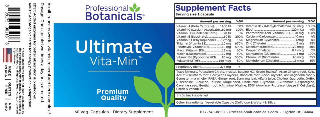 ULTIMATE VITA-MIN (60T) Biotics Research Supplement - Conners Clinic