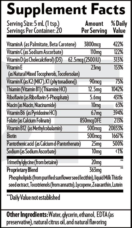 Ultra Vitamin 3.38 fl oz Quicksilver Scientific Supplement - Conners Clinic