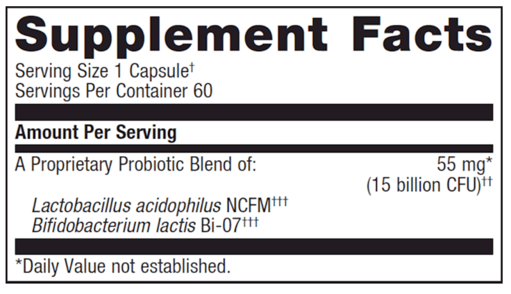 UltraFlora Balance 60 caps * Metagenics Supplement - Conners Clinic