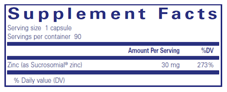 UltraZin Zinc 90 caps * Pure Encapsulations Supplement - Conners Clinic
