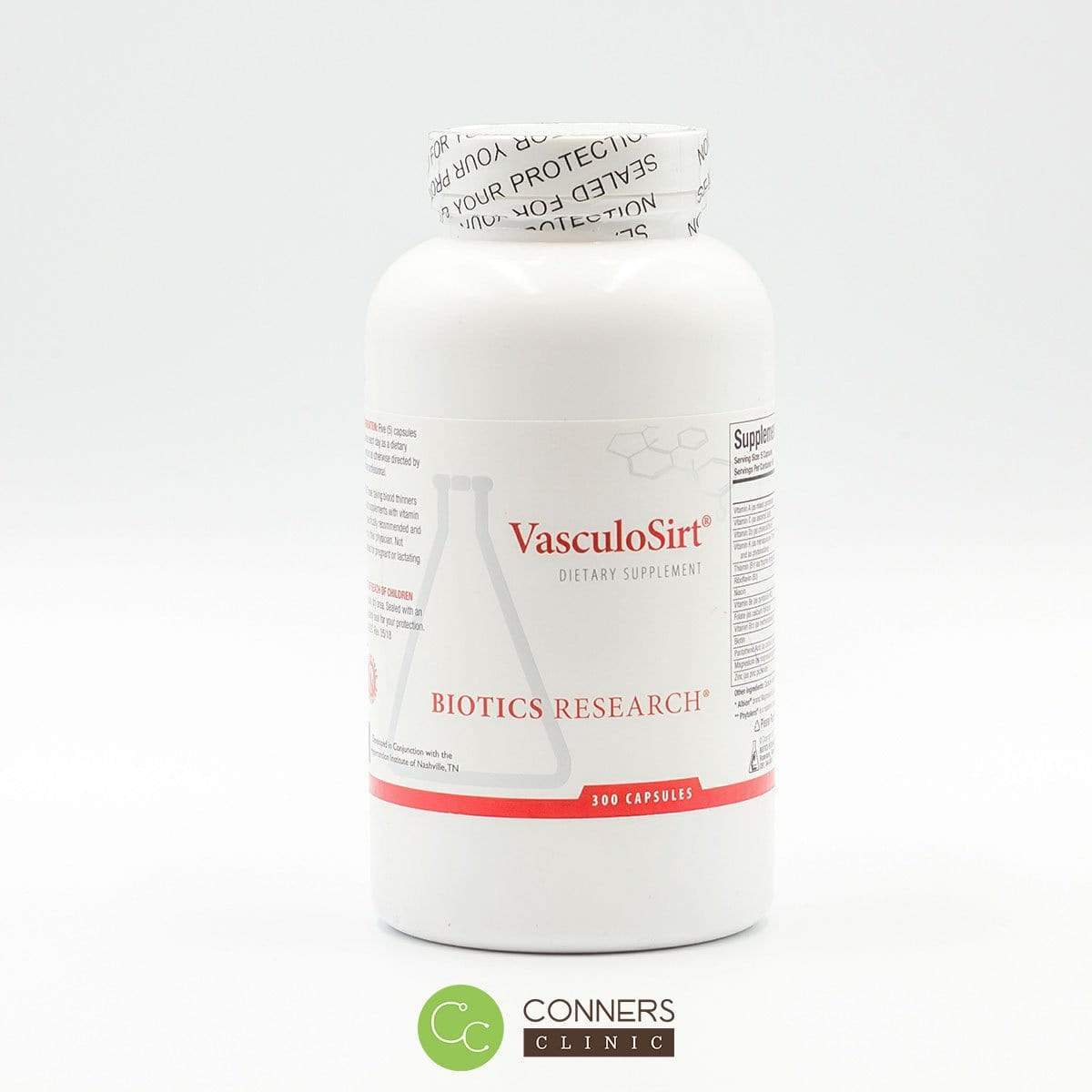 VasculoSirt - 300 Capsules Biotics Research Supplement - Conners Clinic